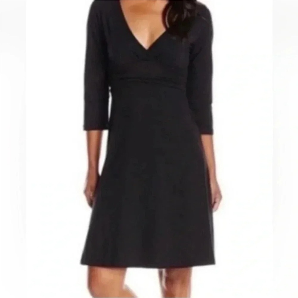 Patagonia Eva Luna Black Long Sleeve Dress XS